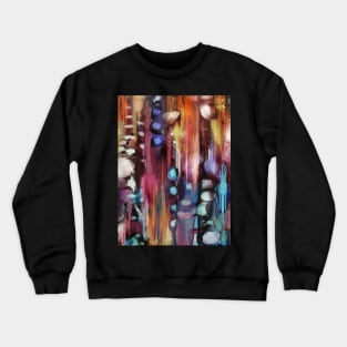 Colorful Digital Abstract with Lighted Bubbles (Jean B. Fitzgerald) Crewneck Sweatshirt